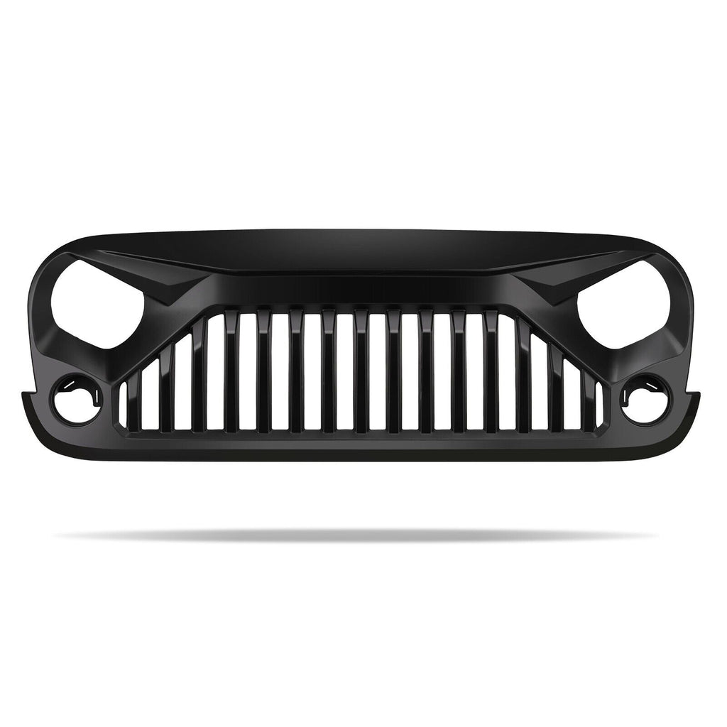 2007 - 2018 Jeep Wrangler JK Front Bumper Grille Grille Matte Black